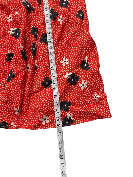Whistles Confetti Floral Shirt Dress Red Orange Floral Long-Sleeve Midi Dress, 8 - Picture 13 of 14